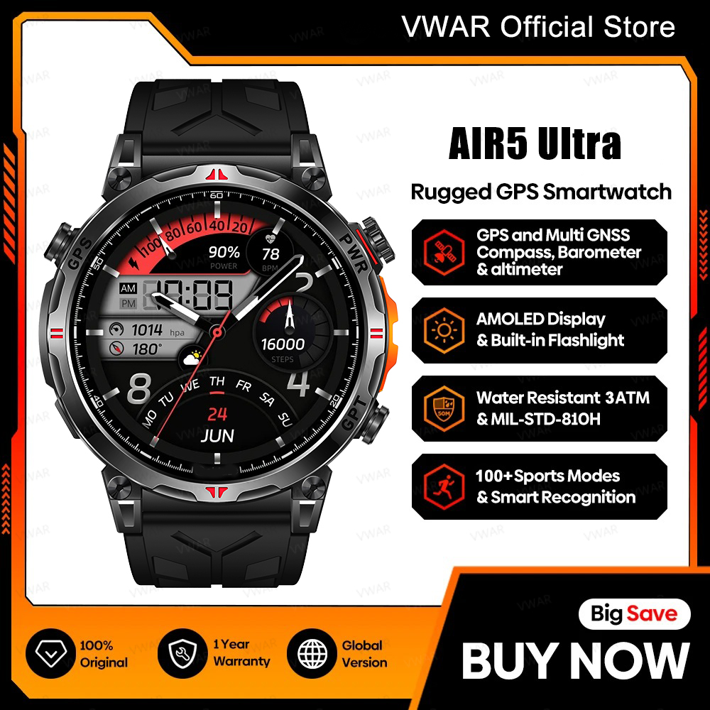 Watch Vs Smartwatch - 2025 Nuovo VWAR GPS Smartwatch 1.56