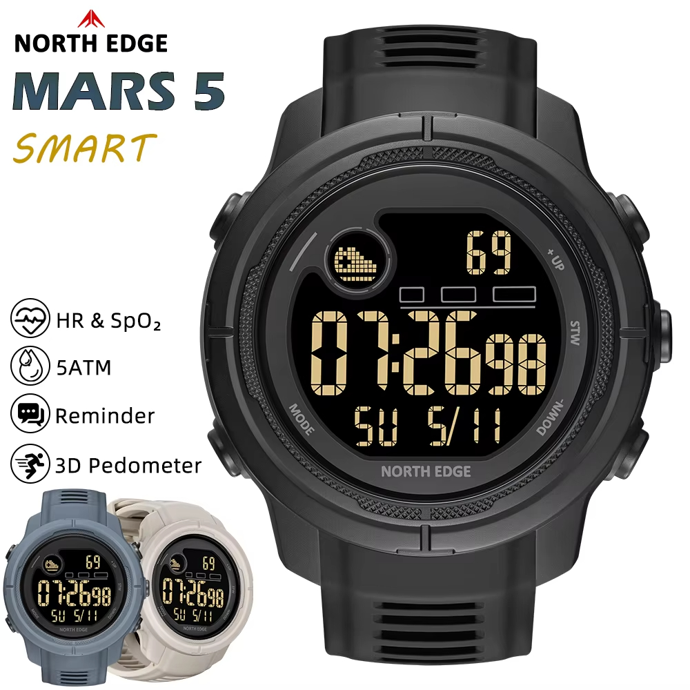 Smartwatch Military Watches For Men - NORTH EDGE NUOVO MARS 5 Orologio