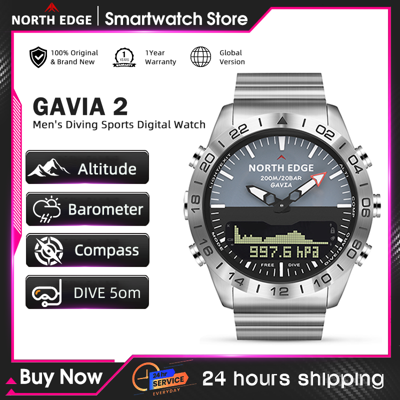 Smartwatch Military Watches For Men - NORTH EDGE Orologio Subacqueo da Uomo,