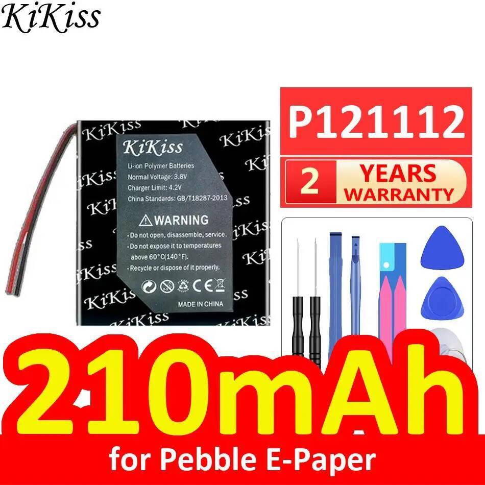 Smartwatch Pebble Watches - Batteria per smartwatch Pebble E-Paper 210Mah