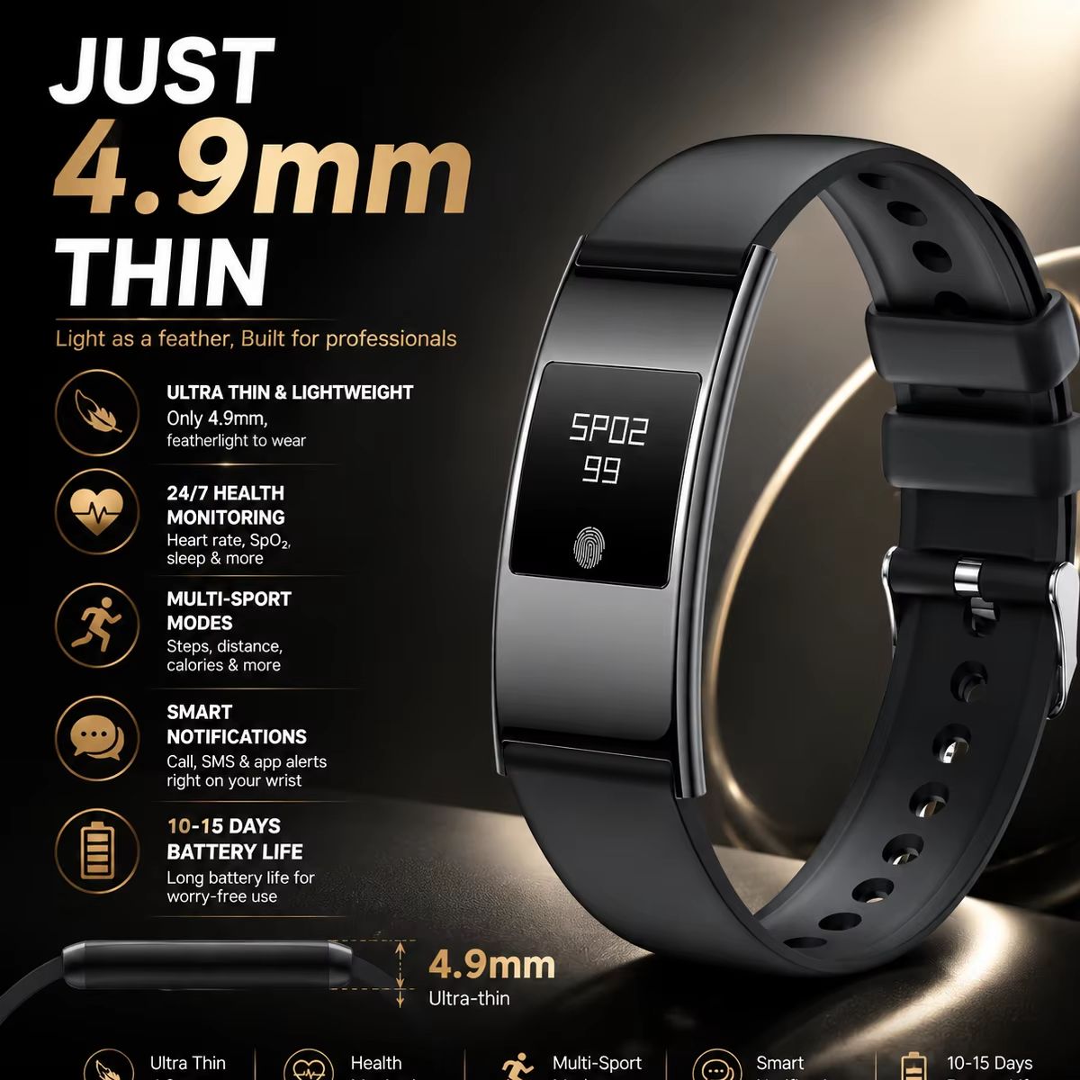 Smartwatch Stylish Watches For Women - Smartwatch Ultra-Sottile Elegante per Uomo e