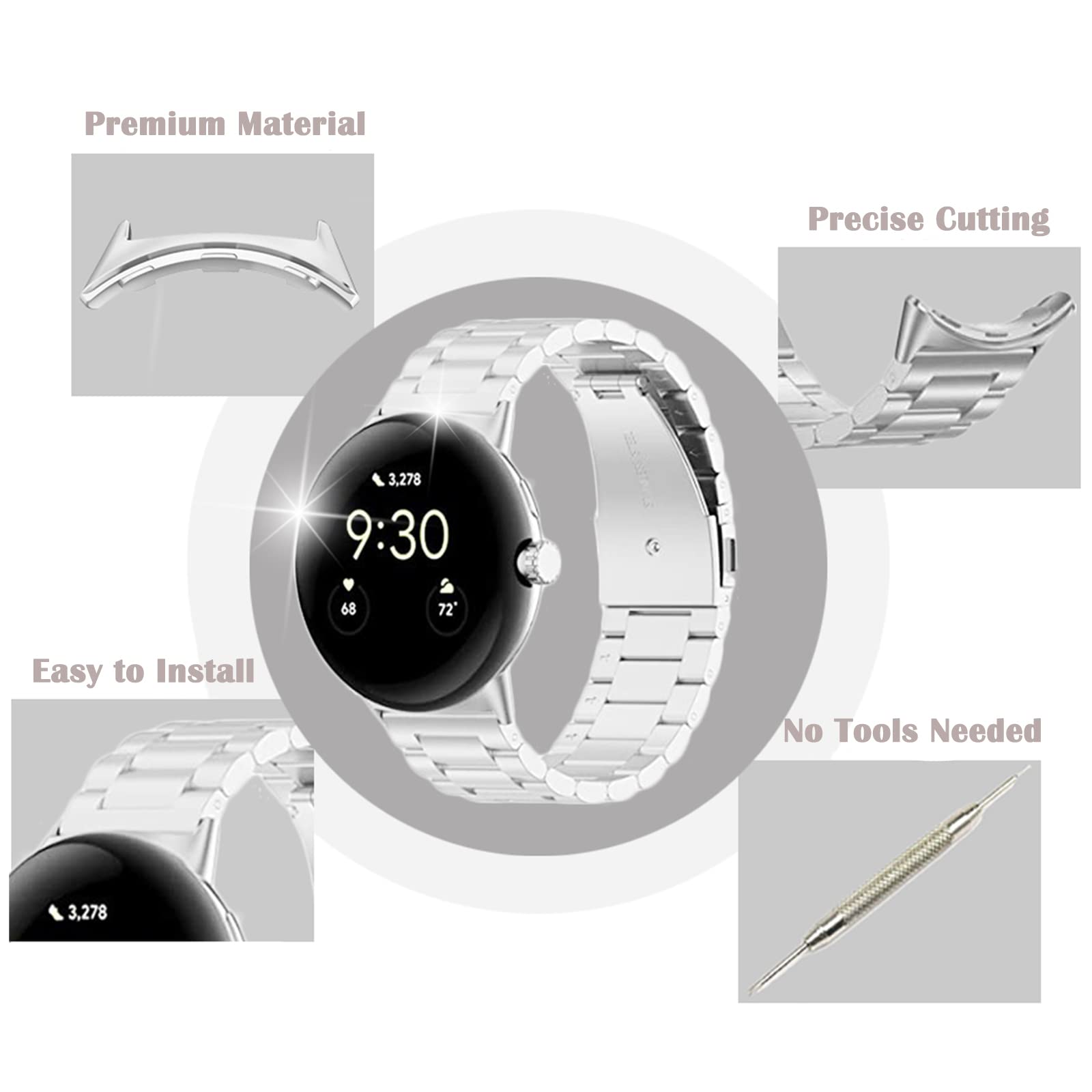1/2 paio di connettori in meta - Replacement Watch Bracelet recensione e prezzo