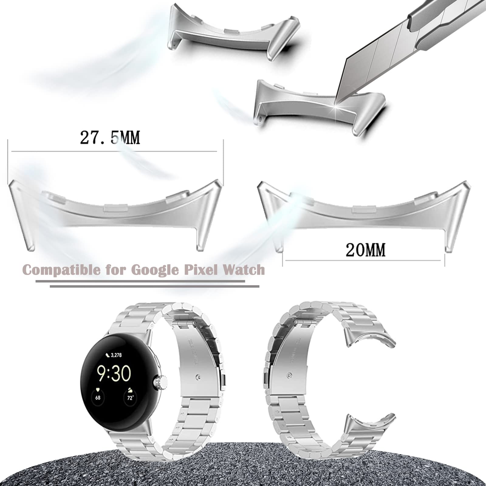 1/2 paio di connettori in meta - Replacement Watch Bracelet recensione e prezzo