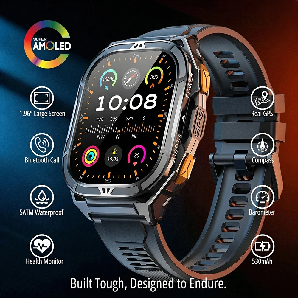 Smartwatch AMOLED di Lusso con - Smartwatch Military Watches For Men recensione e prezzo
