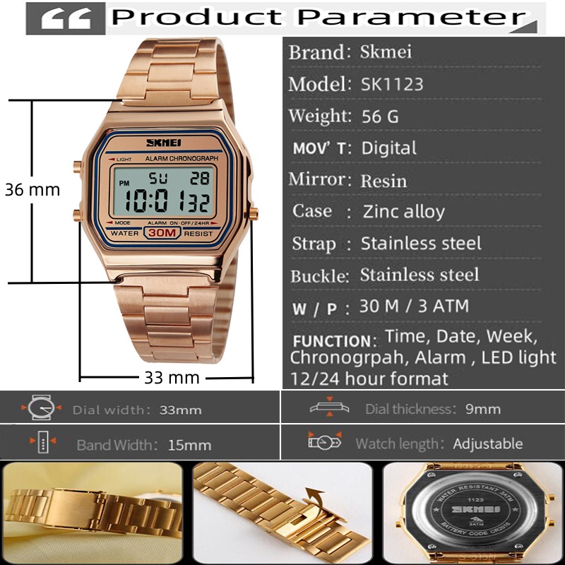 Skmei Bracciale digitale unise - Replacement Watch Bracelet recensione e prezzo